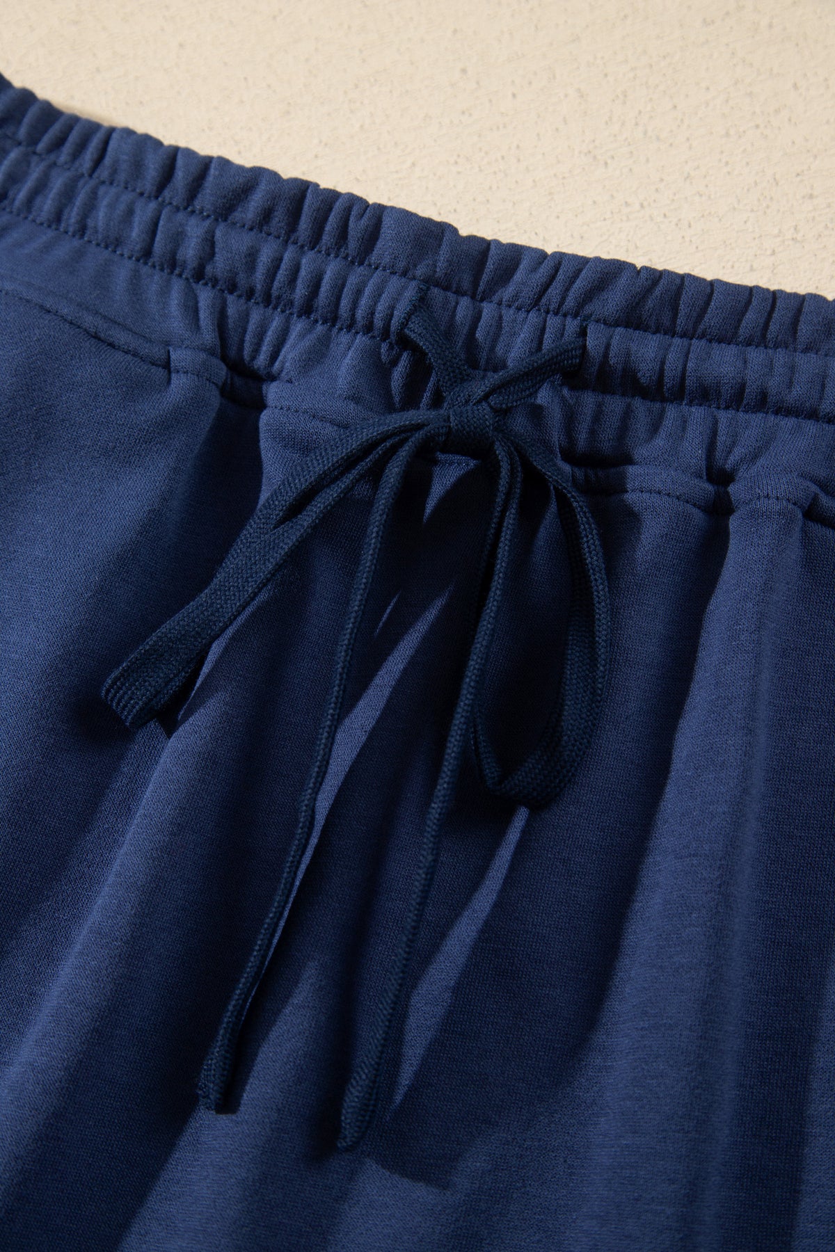 Navy Blue Long Sleeve Zip-Up Top Elastic Waist Skort Set