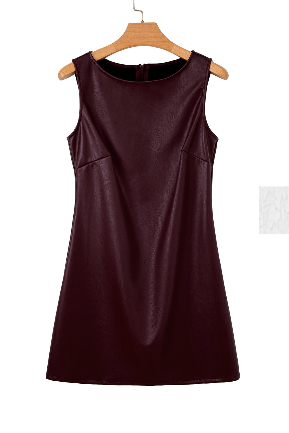 Wild Ginger Vegan Leather Sleeveless Mini Dress