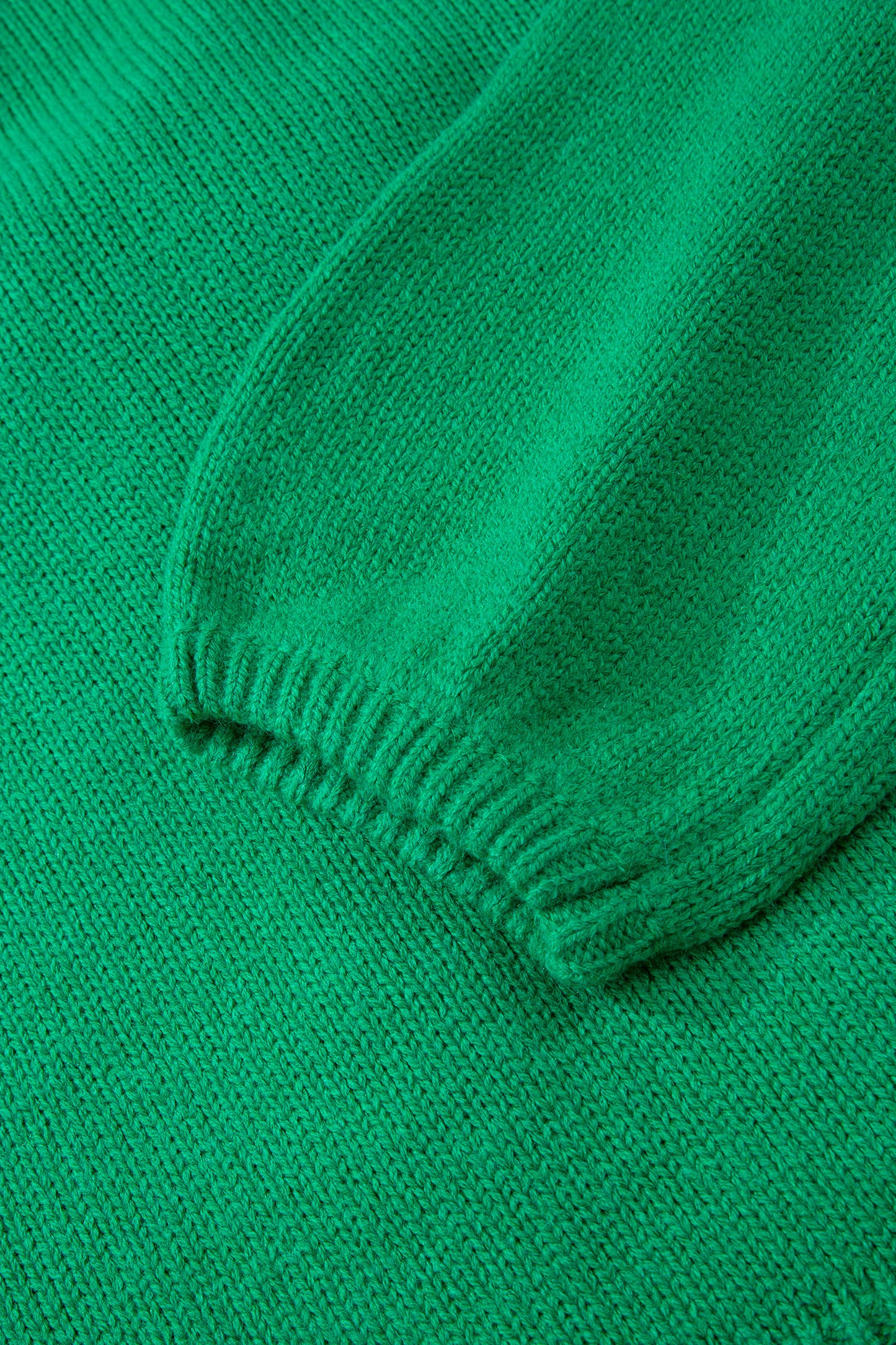 Bright Green Festive Bow Backless Bubble Sleeve Sweater