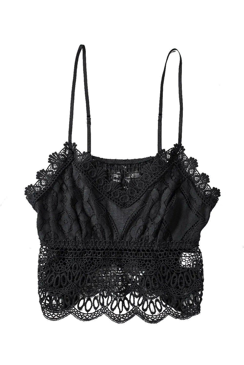 Black Lace Bralette Crop Top - Chic Meadow Boutique 