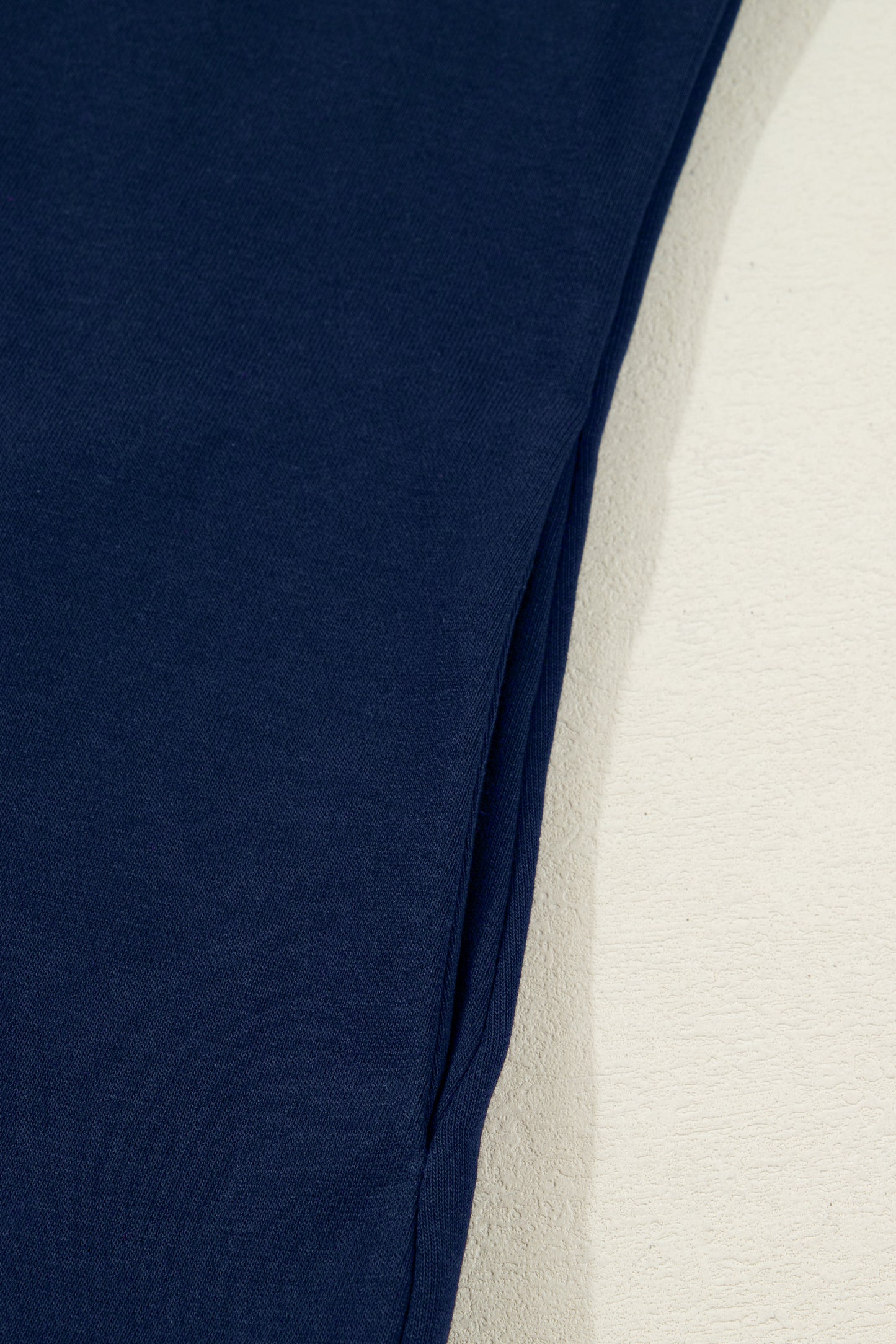 Navy Blue Contrast Striped Cuffs Polo Collar Patchwork Long Sleeve Ruffle Hem Mini Dress