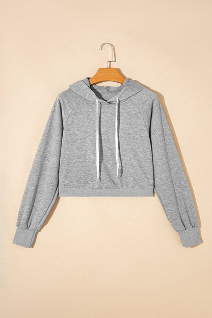 Gray Drawstring Hoodie and High Waist Pants Lounge Set - Chic Meadow Boutique 