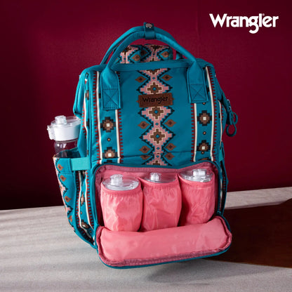 Wrangler Aztec Printed Callie Backpack - Turquoise - Chic Meadow Boutique 