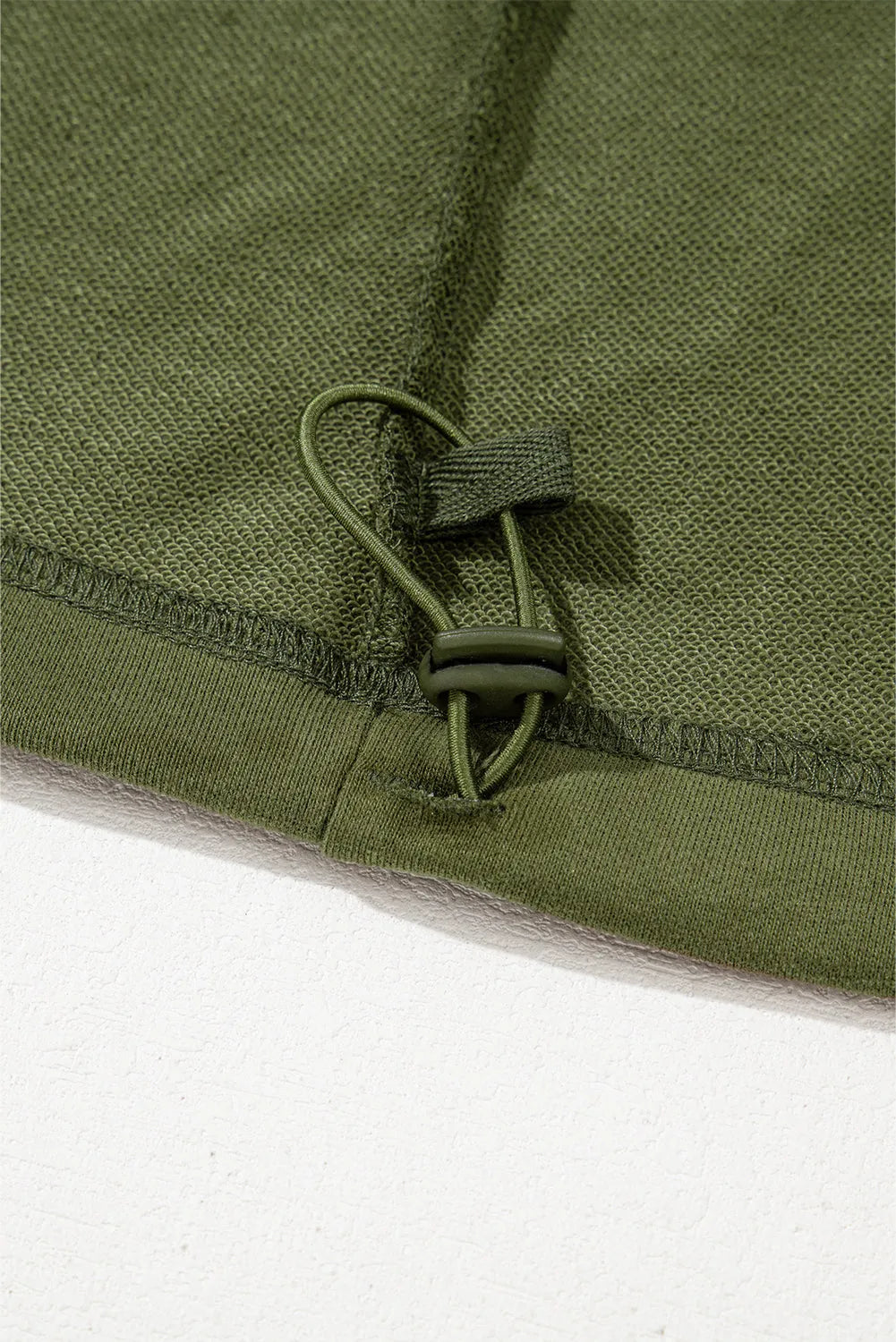 Moss Green Solid Kangaroo Pocket Half Zipper Oversized Hoodie - Chic Meadow Boutique 