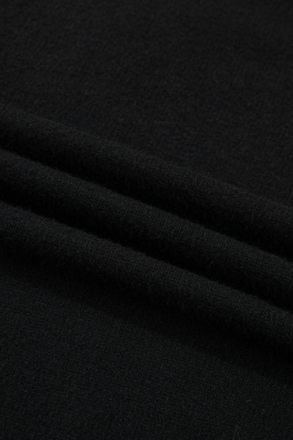 Black Heart Detail Contrast Cuffs Baggy Sweater