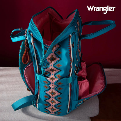 Wrangler Aztec Printed Callie Backpack - Turquoise - Chic Meadow Boutique 