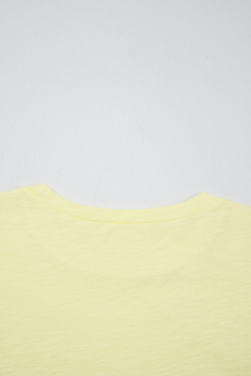 Yellow Cream Lace Patchwork Cap Sleeve Round Neck T Shirt