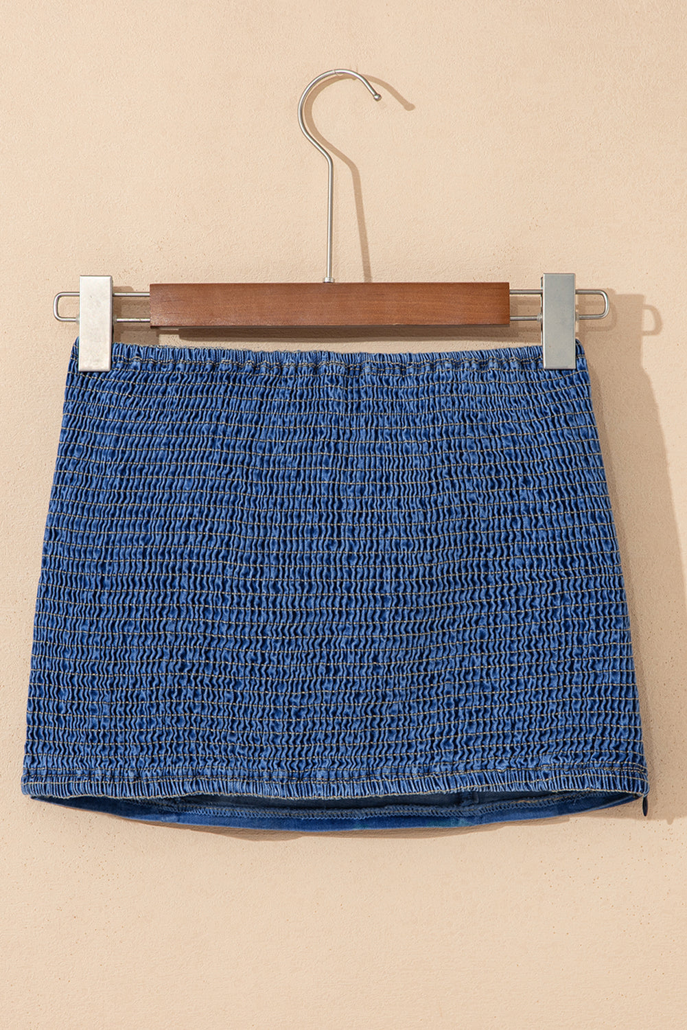 Sail Blue Vintage Bow Front Smocked Back Denim Tube Top