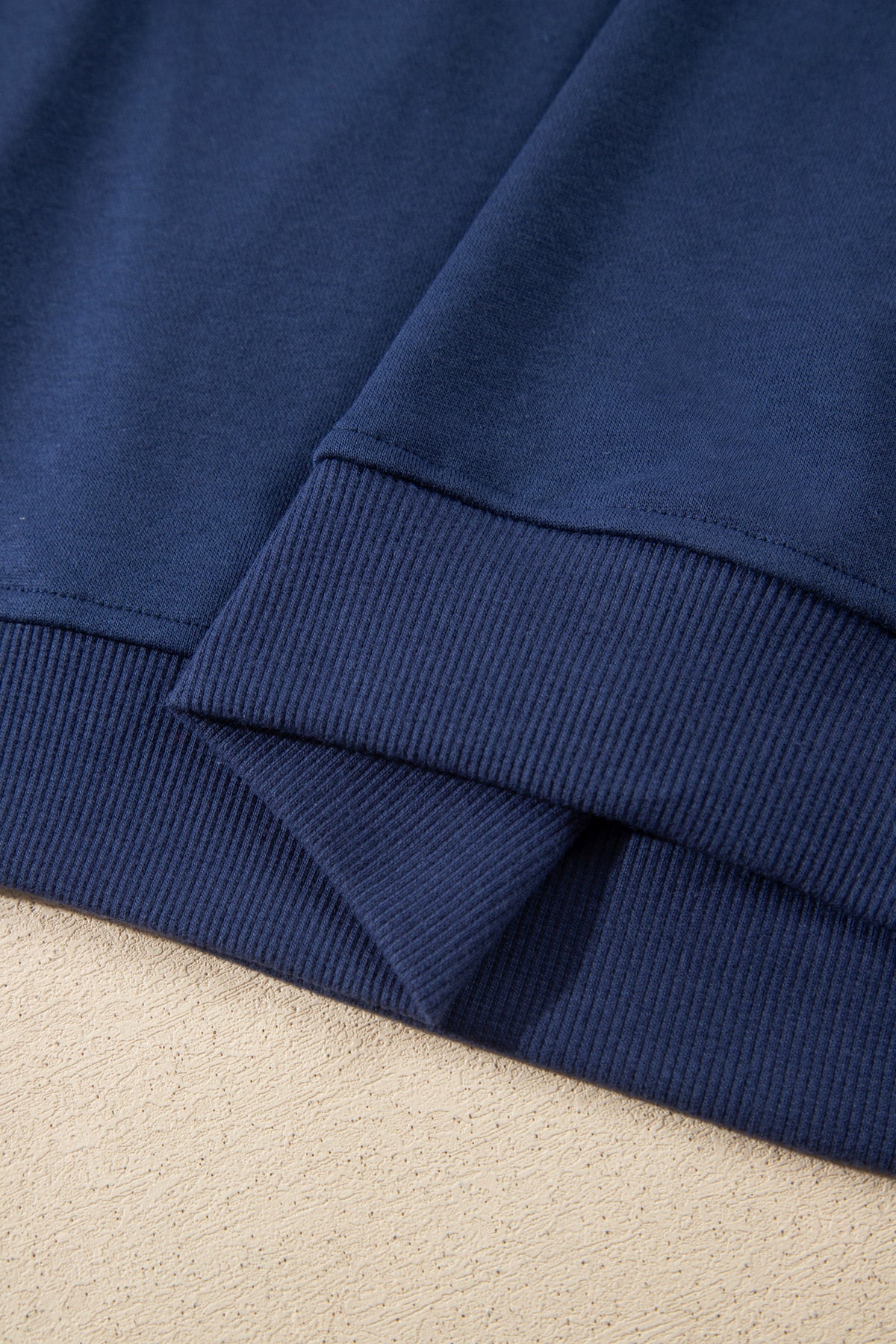 Navy Blue Long Sleeve Zip-Up Top Elastic Waist Skort Set