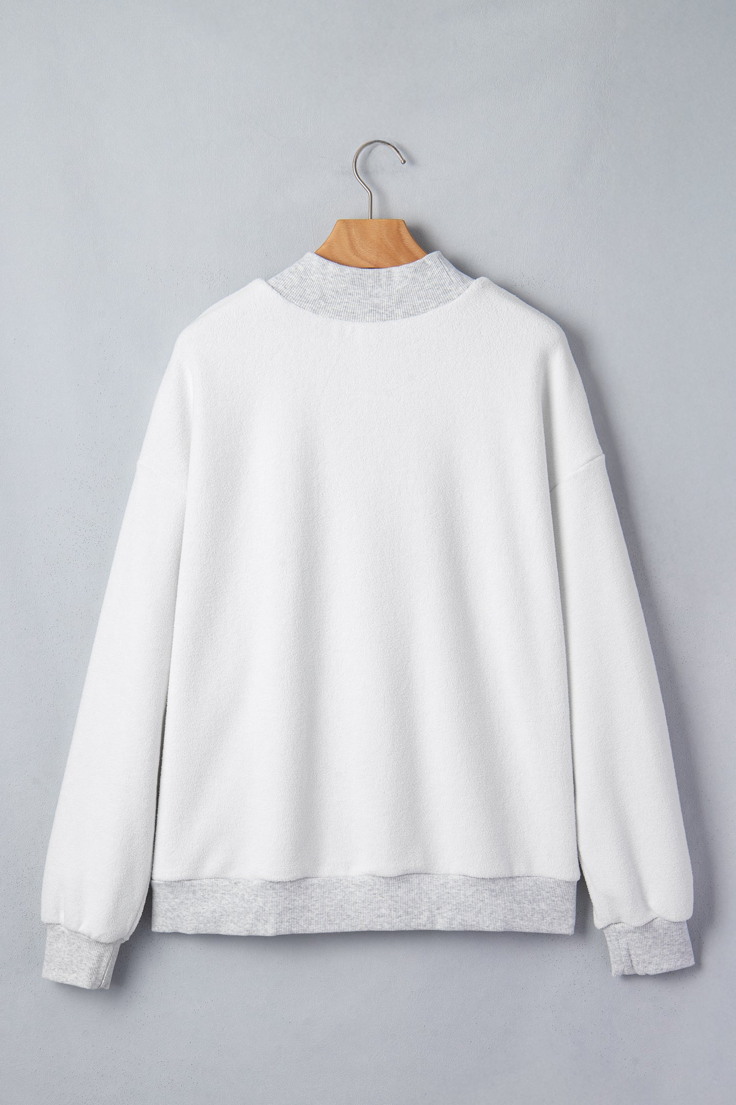 Light Grey Mock Neck Reversible USA/America Graphic Sweatshirt