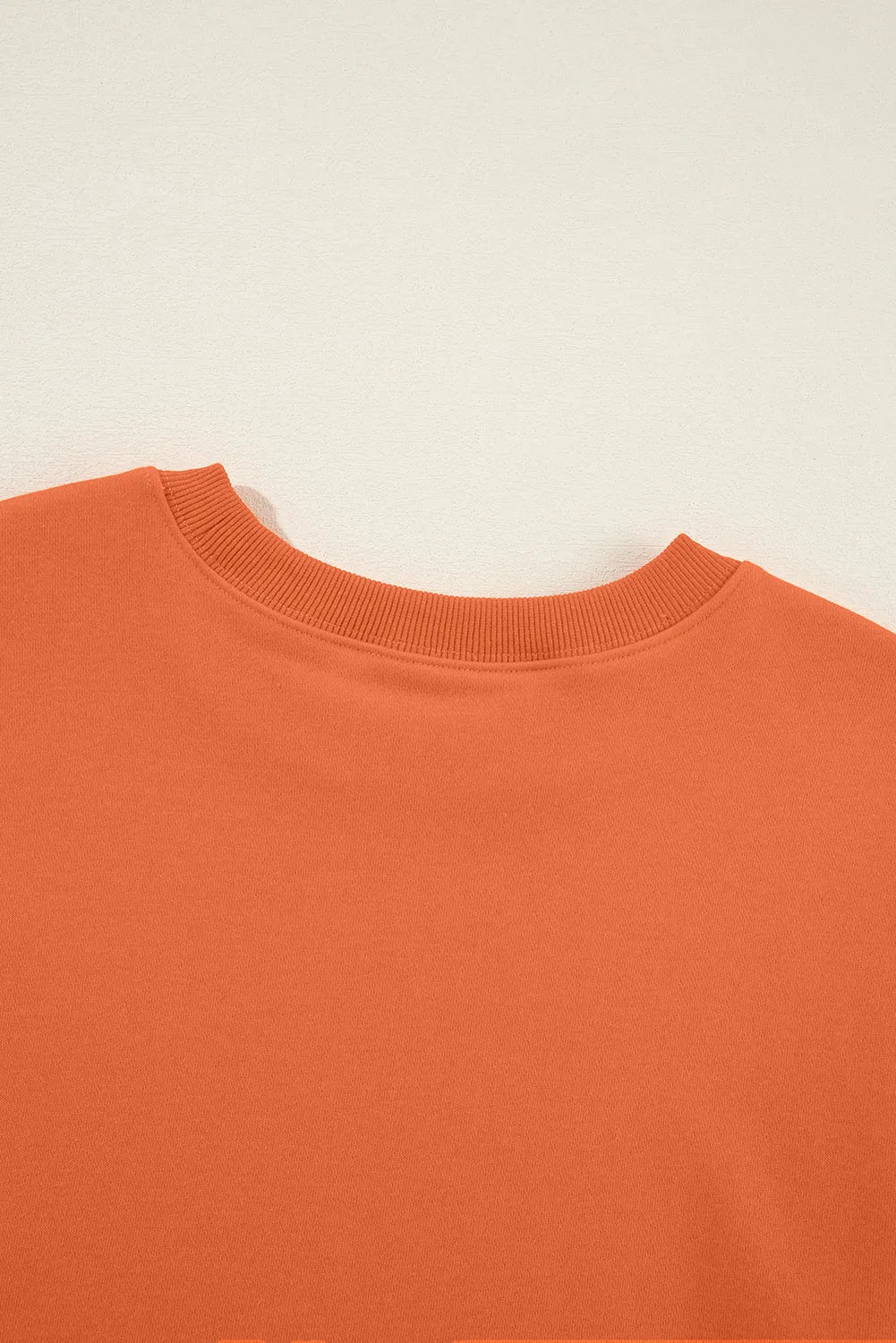 Orange Solid Classic Crewneck Pullover Sweatshirt - Chic Meadow Boutique 