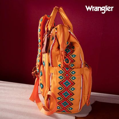 Wrangler Aztec Printed Callie Backpack - Mustard - Chic Meadow Boutique 