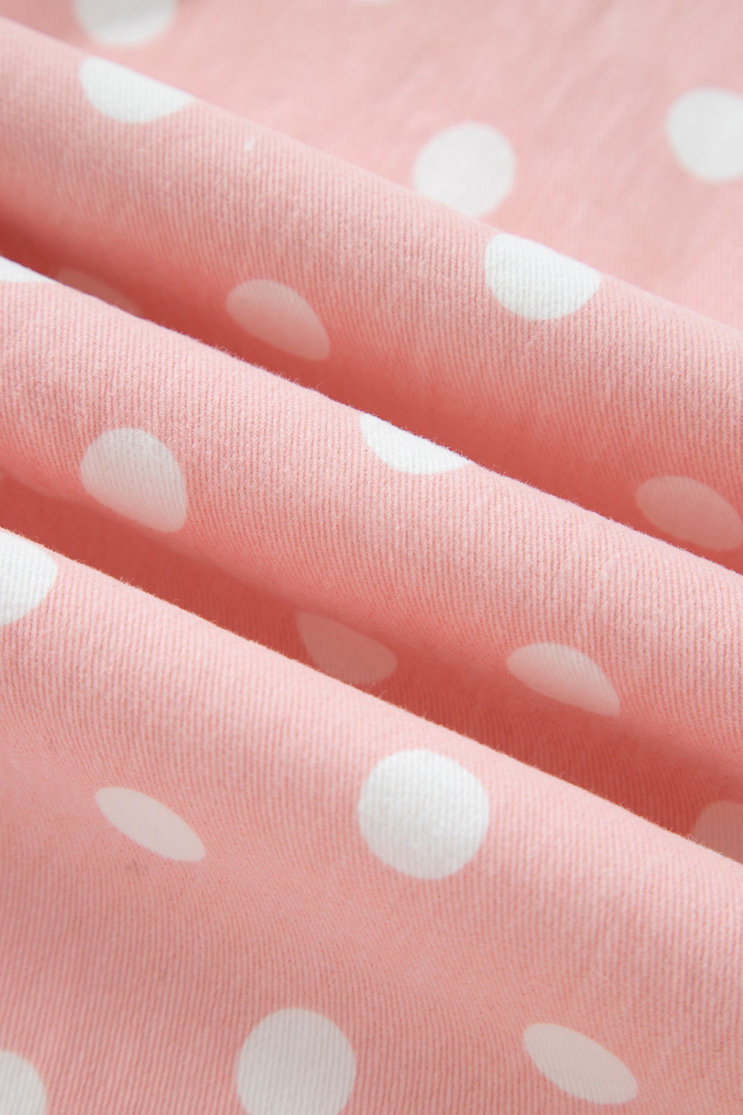 Pink Polka Dot Casual Slim Fit Jeans