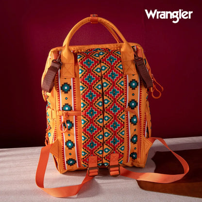 Wrangler Aztec Printed Callie Backpack - Mustard - Chic Meadow Boutique 