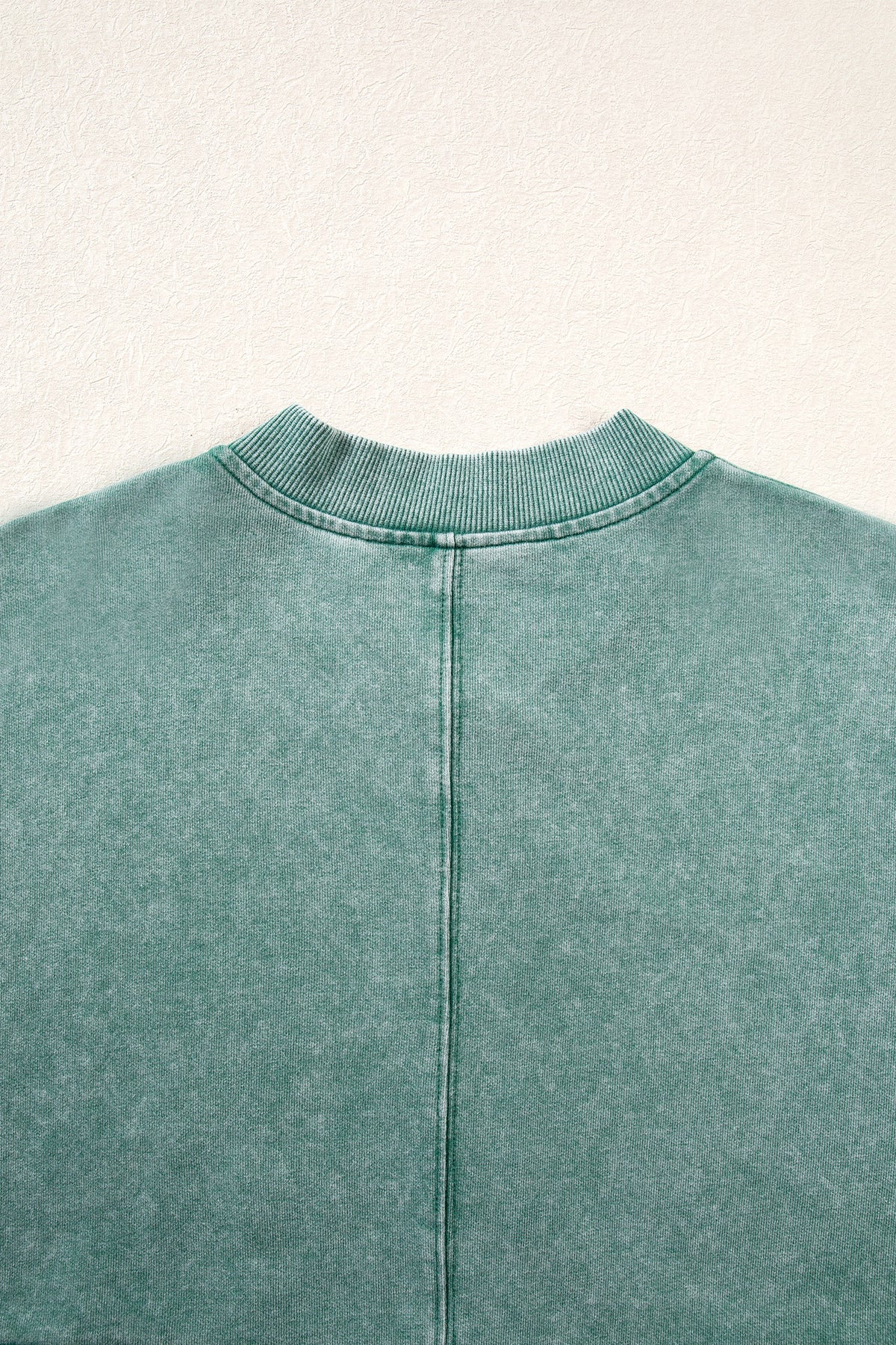 Evergreen Mineral Washed Zip Open-Front Jacket Style Cotton Sweatshirt