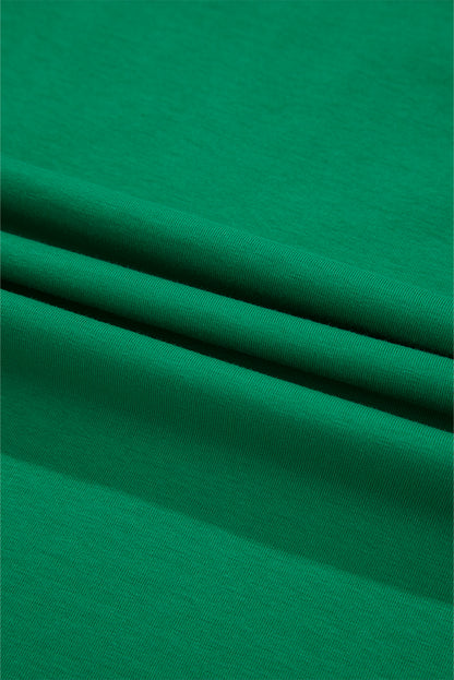 Dark Green Tulle Ruffle Sleeve Blouse