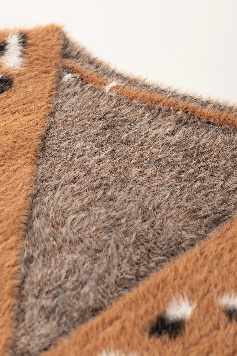 Brown Leopard Print Fur Cardigan - Chic Meadow Boutique 