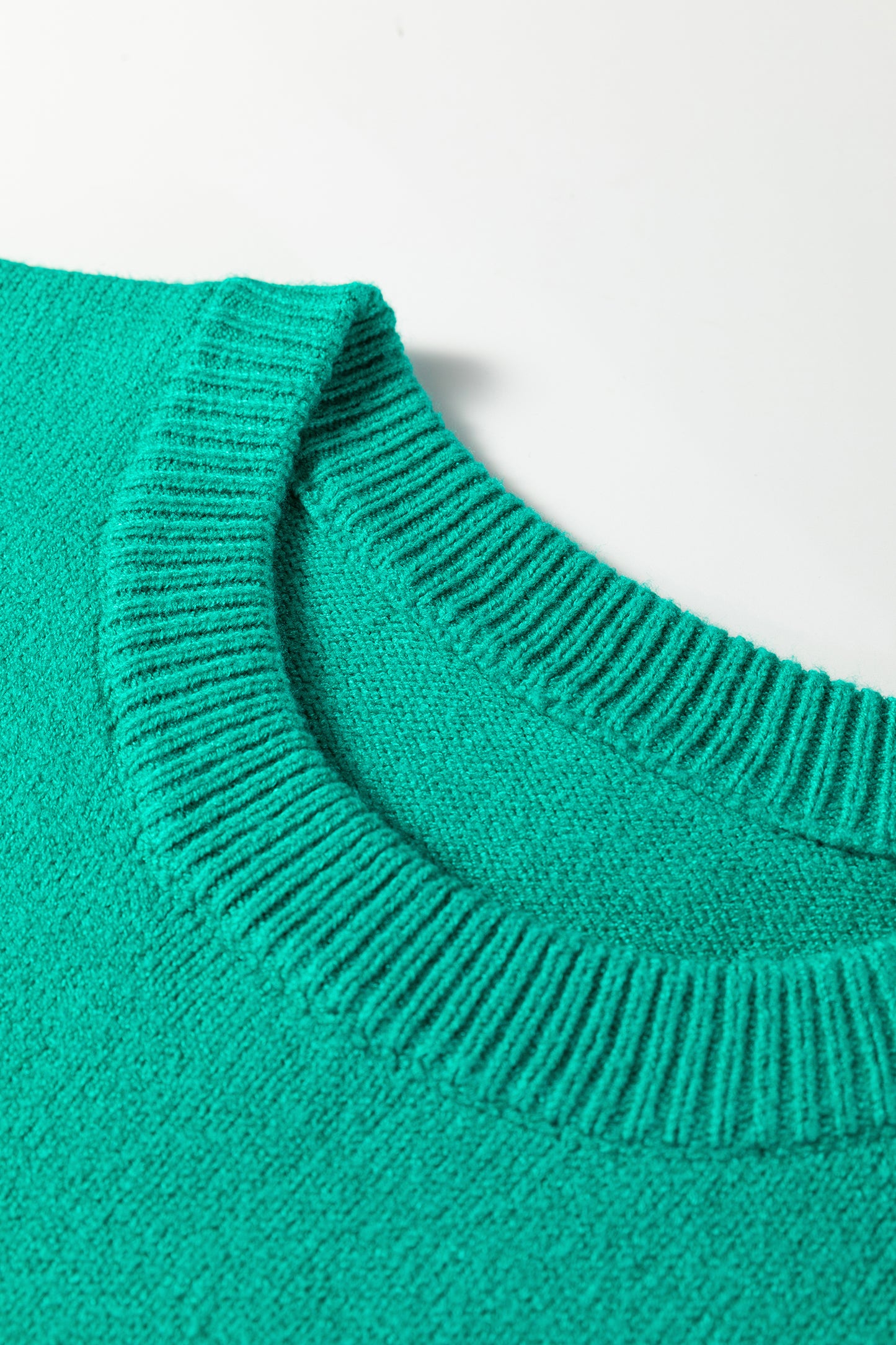 Bright Green Horse Bit Embroidered Loose Short Sleeve Sweater