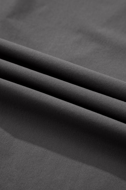 Medium Grey Elastic High Waist Pocketed Cargo Jogger Pants