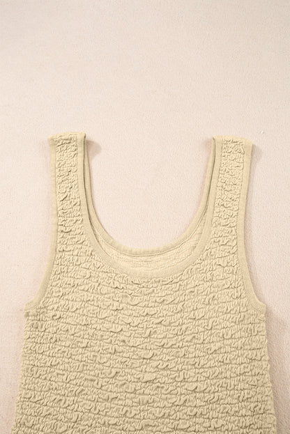 Apricot Textured U Neck Slim Fit Sweater Vest