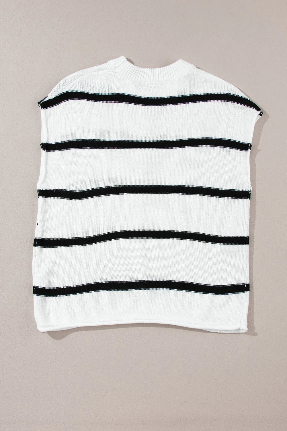 White Striped Batwing Sleeve Sweater Tee - Chic Meadow Boutique 