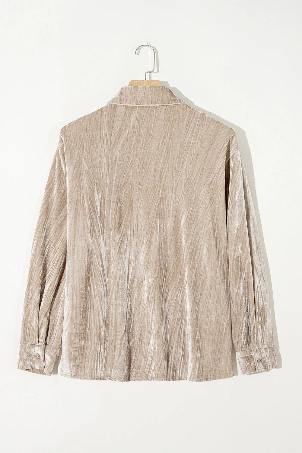 Golden Fleece Loose Fit Chest Pockets Buttoned Velvet Shirt - Chic Meadow Boutique 