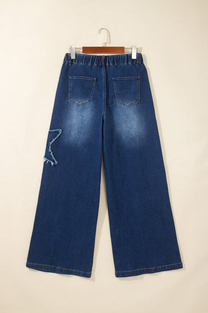 Ashleigh Blue Star Decorated Wide Leg Jeans
