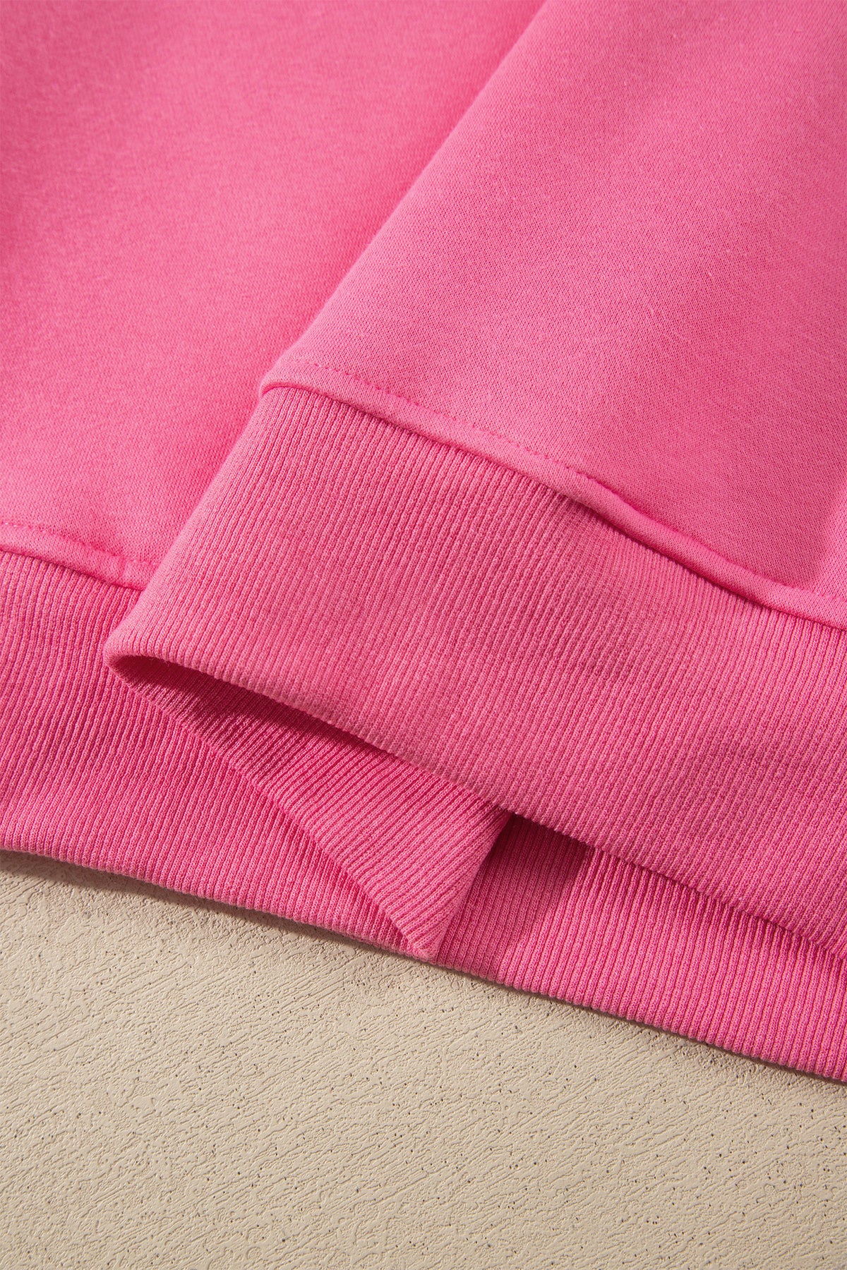 Sachet Pink Slogan Print Round Neck Long Sleeve Sweatshirt