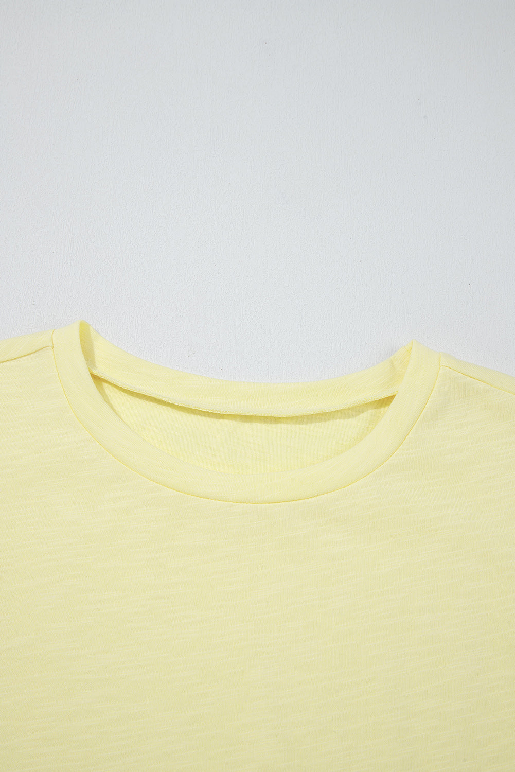 Yellow Cream Lace Patchwork Cap Sleeve Round Neck T Shirt