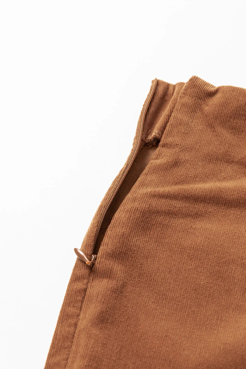 Chestnut Solid Color Double Breasted Straight Leg Pants - Chic Meadow Boutique 