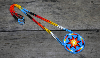 Native American Style Beaded Morning Star medallions