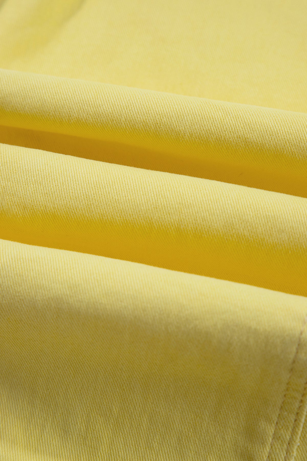 Yellow Solid Color Grommet Detail Knot Waist Barrel Jeans