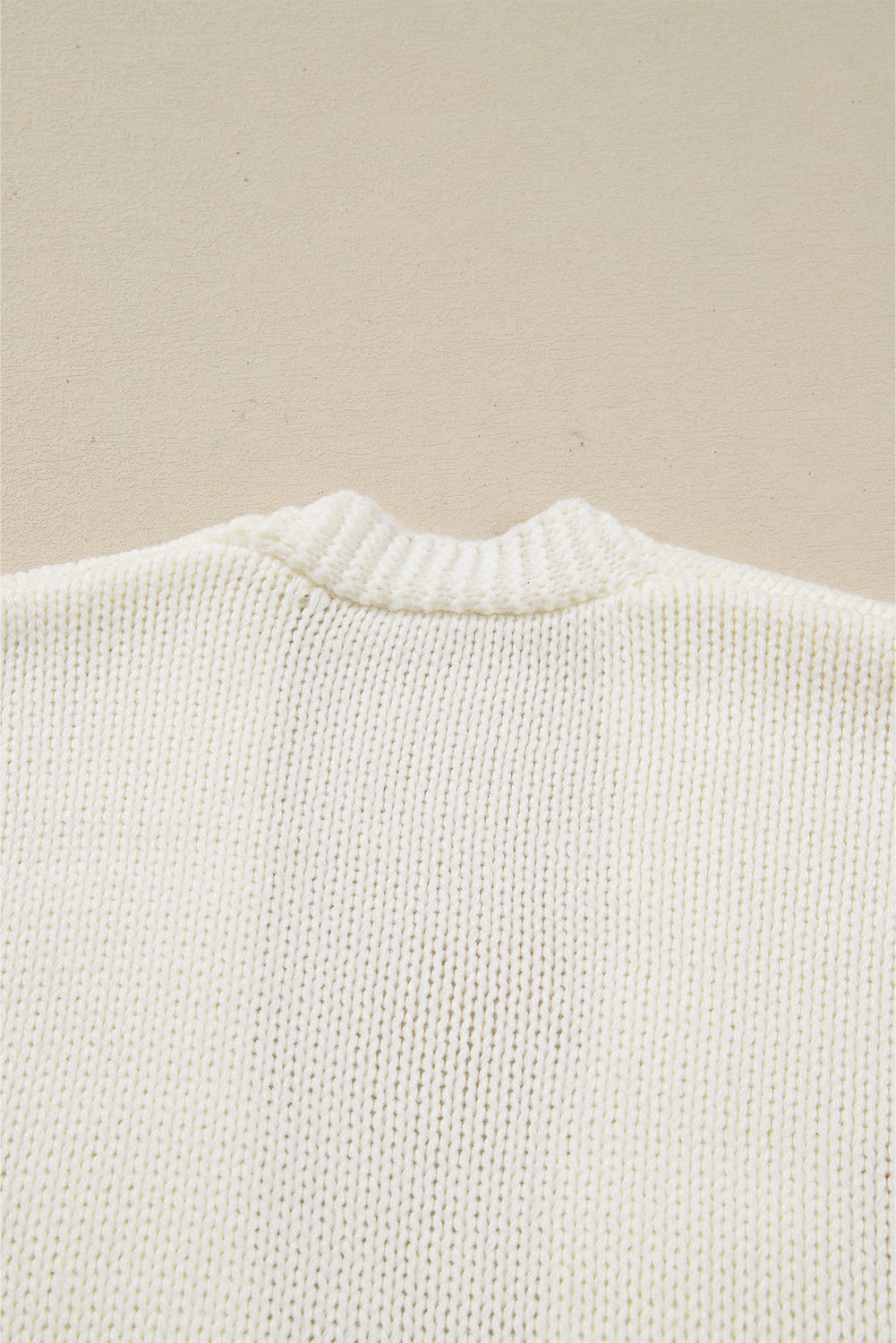 White Pumpkin Print Open Front Drop Shoulder Midi Cardigan