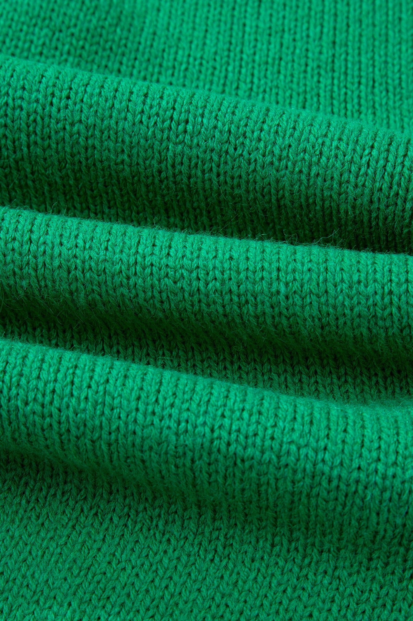 Bright Green Festive Bow Backless Bubble Sleeve Sweater