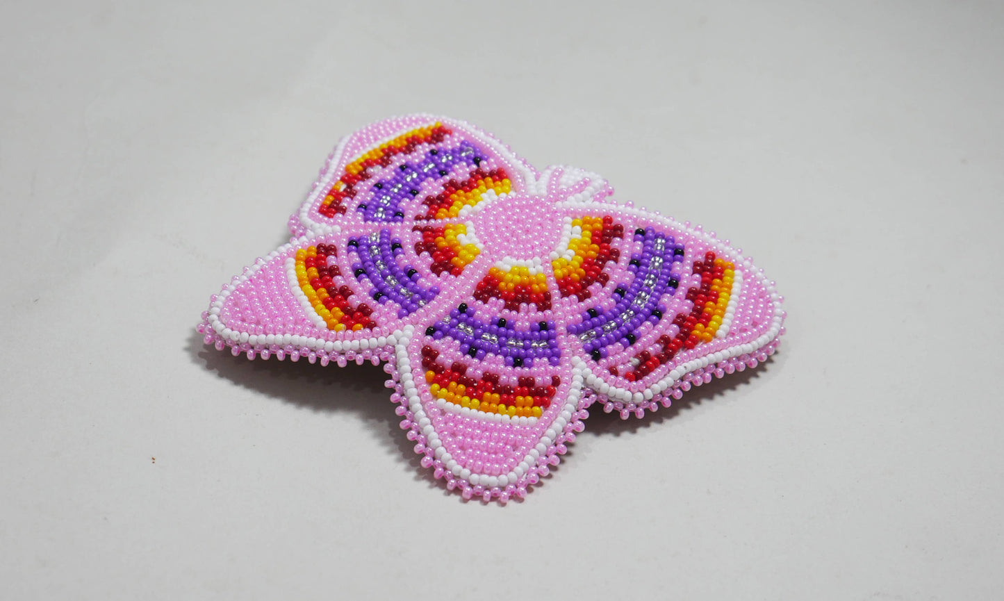 Beaded Butterfly Hair Clips Beaded Barrette, Tribal Barrette