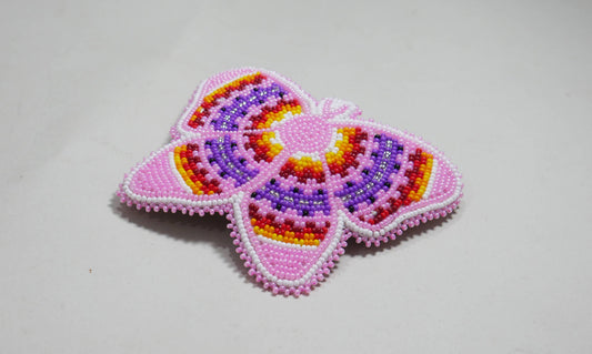 Beaded Butterfly Hair Clips Beaded Barrette, Tribal Barrette