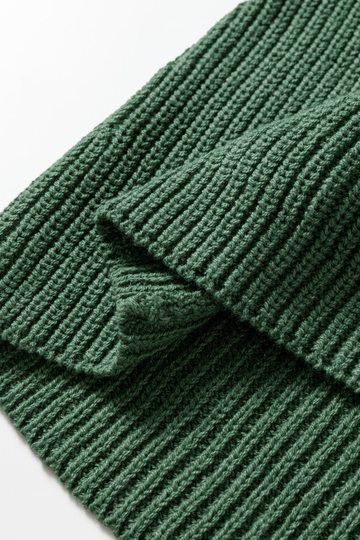 Mist Green Solid Lantern Sleeve Empire Waist Short Sweater Dress