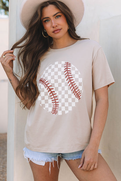 Jet Stream Checkered Baseball Graphic Tee