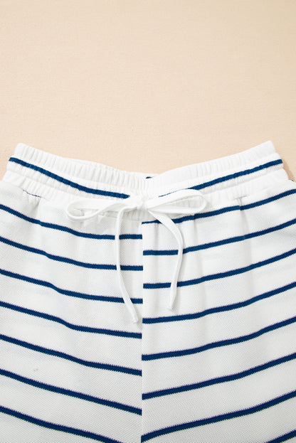 Sail Blue Casual Wide Leg 2pcs Pants Set