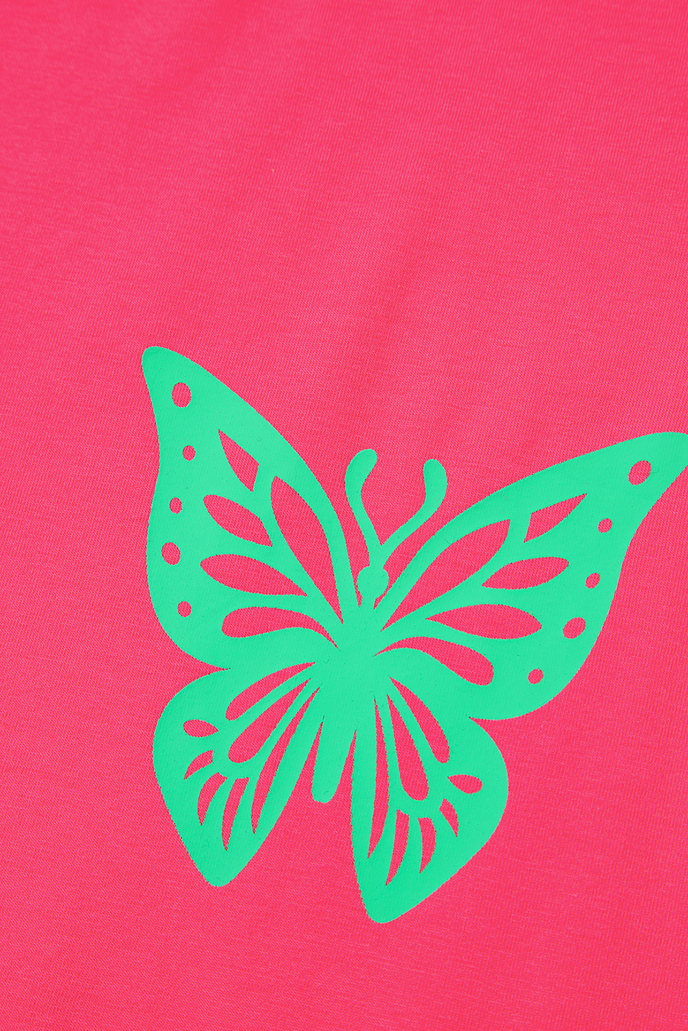 Sachet Pink Butterfly Graphic Casual Tank Top