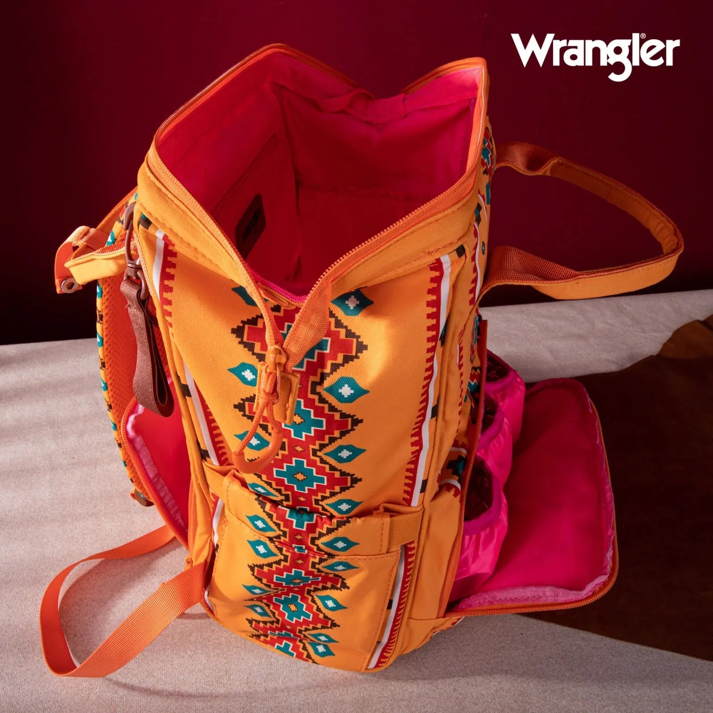 Wrangler Aztec Printed Callie Backpack - Mustard - Chic Meadow Boutique 