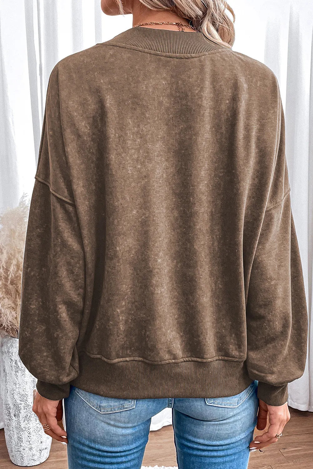 Brown HOWDY Western Fashion Graphic Sweatshirt - Chic Meadow Boutique 