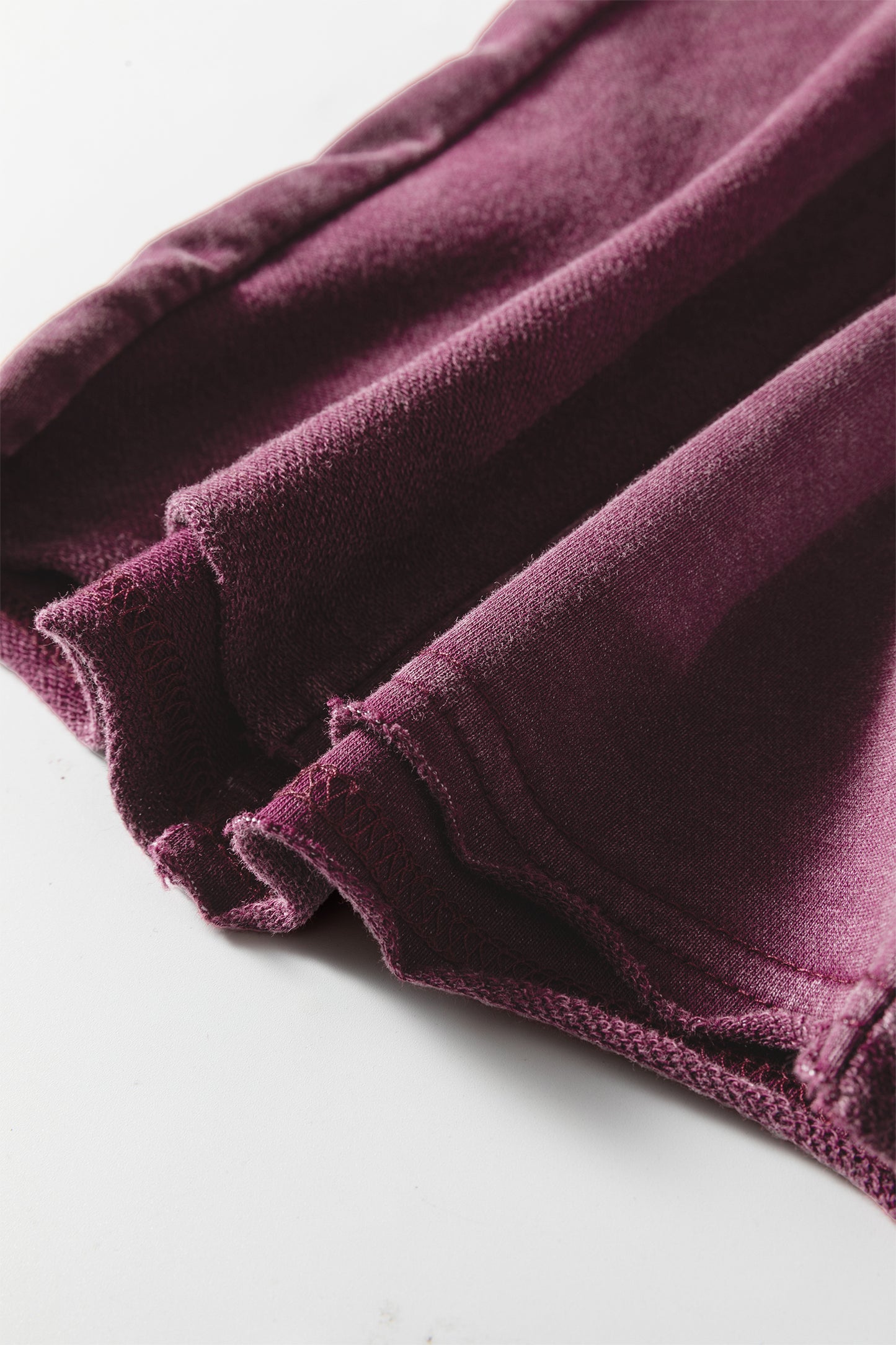 Wild Ginger Careys Mineral Wash Tiered Wide Leg Patchwork Drawstring Pants