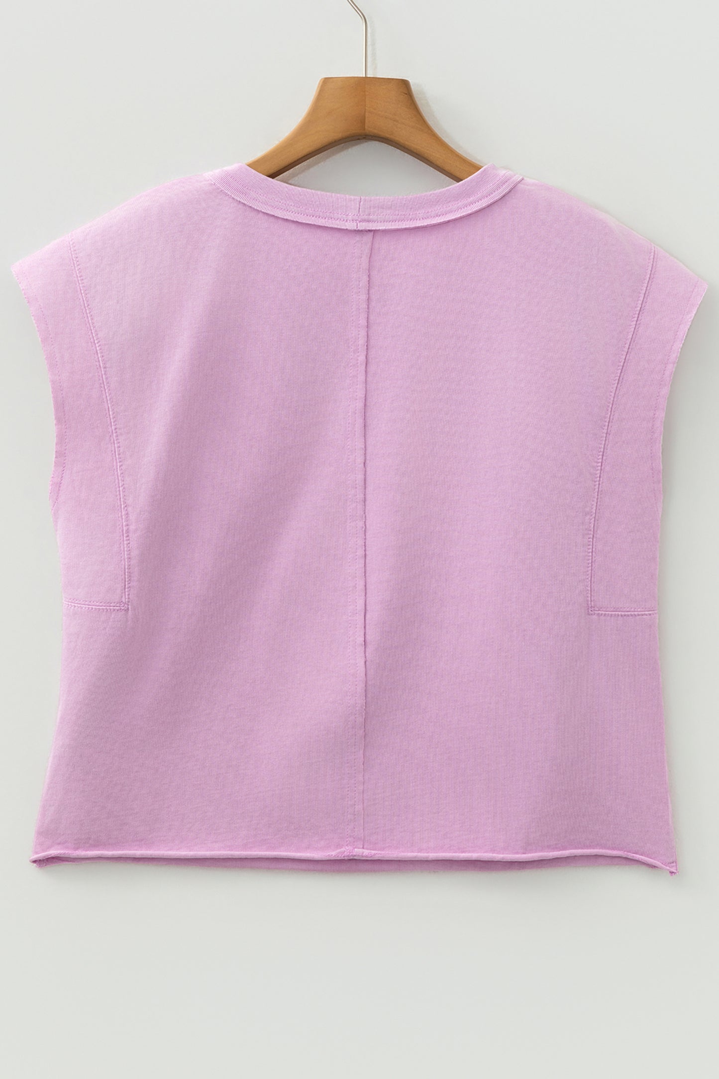 Bright Pink Mineral Wash Boxy Fit Cotton Tank Top