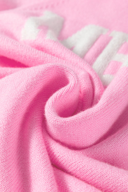 Bonbon MERRY Letter Pattern Christmas Raglan Sleeve Sweater