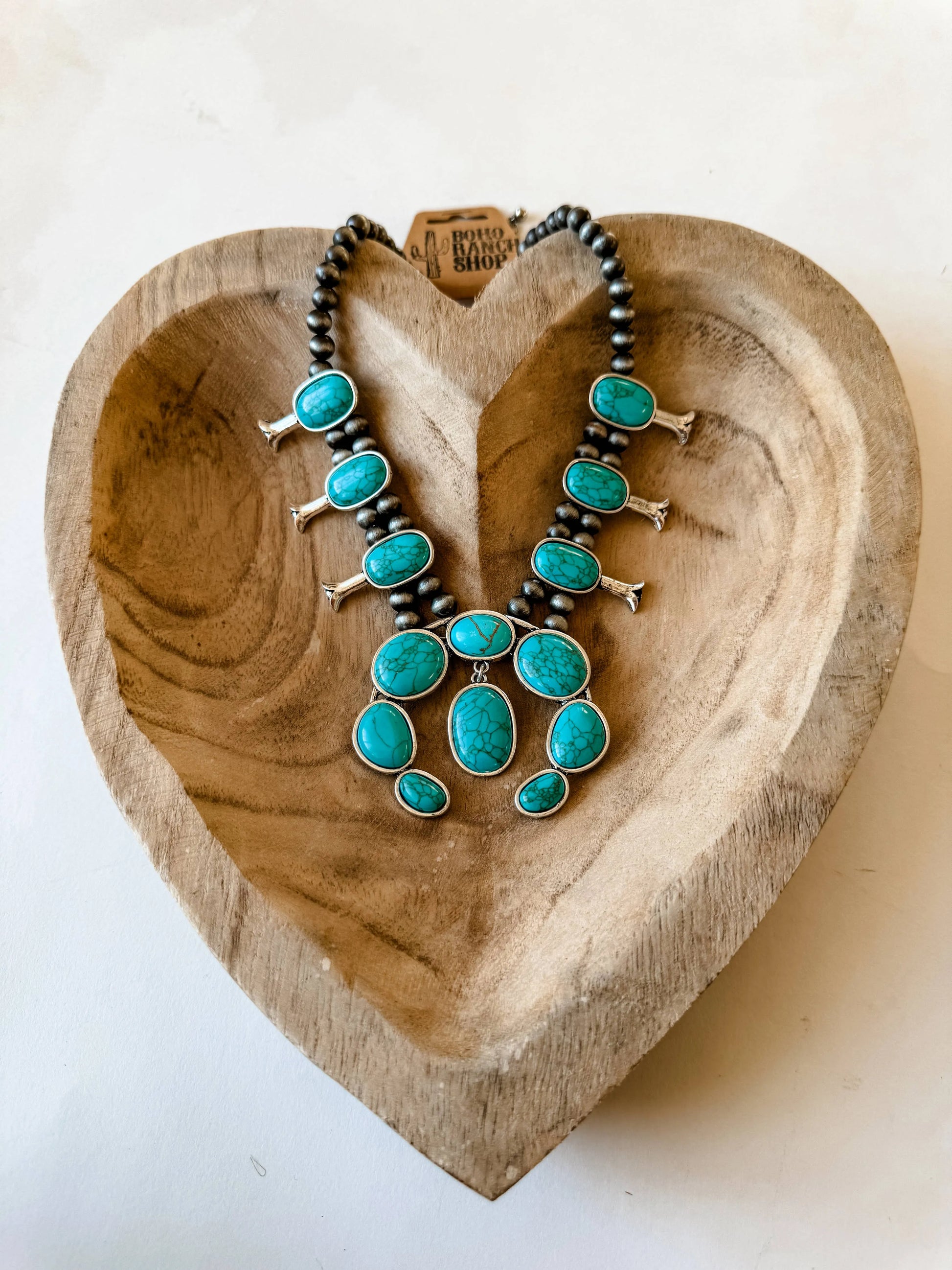 Western Squash Blossom Pendant Necklace - Chic Meadow Boutique 