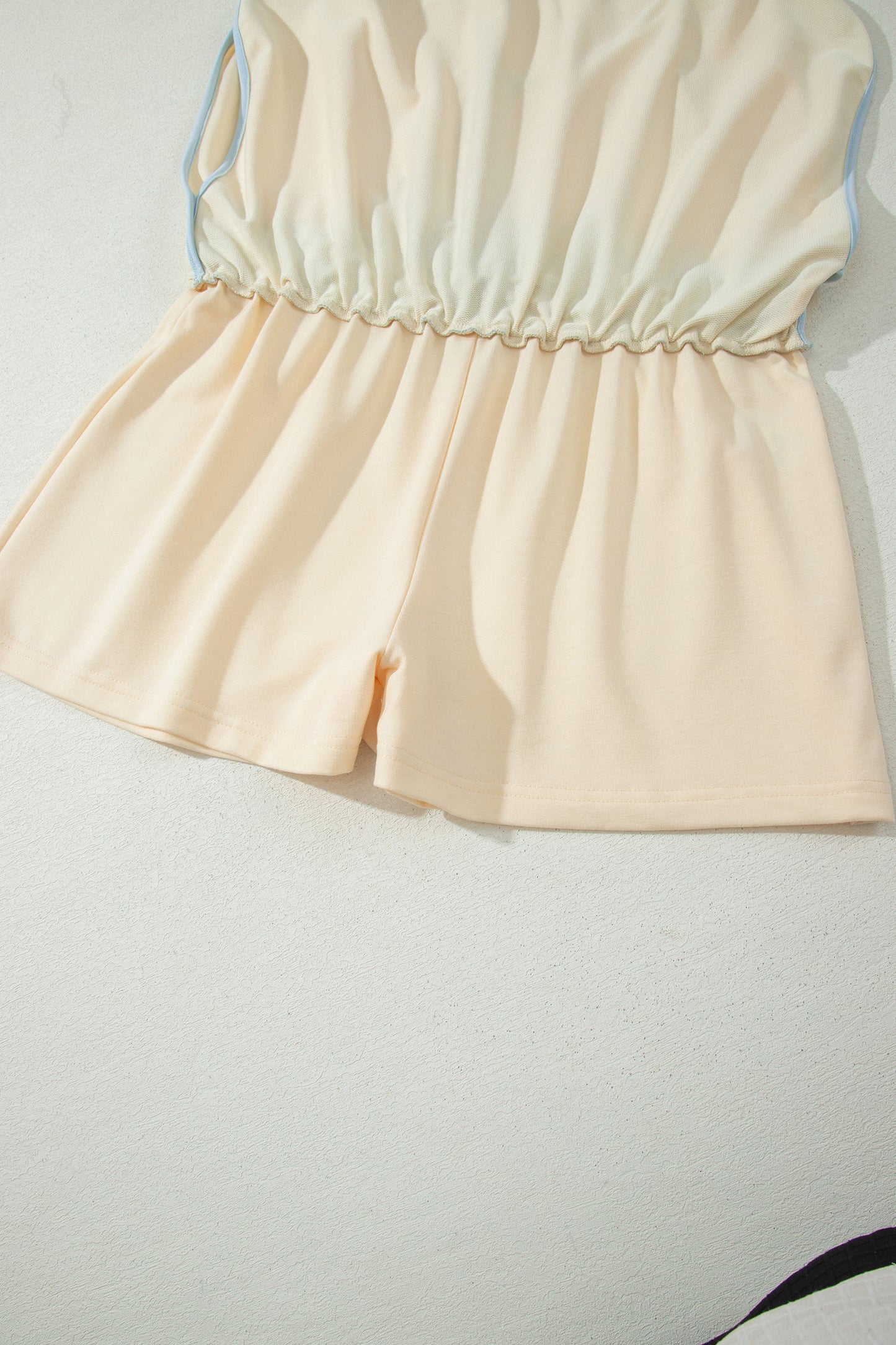 Apricot Colorblock Edge Drop Shoulder T Shirt and Skort 2Pcs Set
