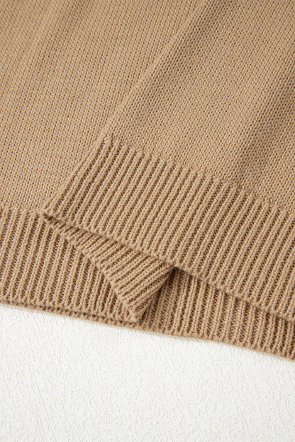 Pale Khaki Exposed Seam Drop Shoulder Oversize Sweater Mini Dress