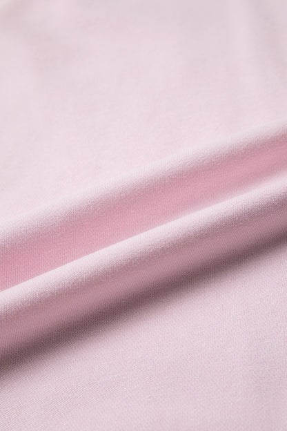 Pink Stay Salty Embroidered Long Sleeve Stand Neck Shift Pullover Sweatshirt