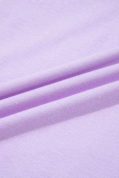 Orchid Petal Mineral Wash Casual Round Neck Tank and Straight Loose Drawstring Pants Set